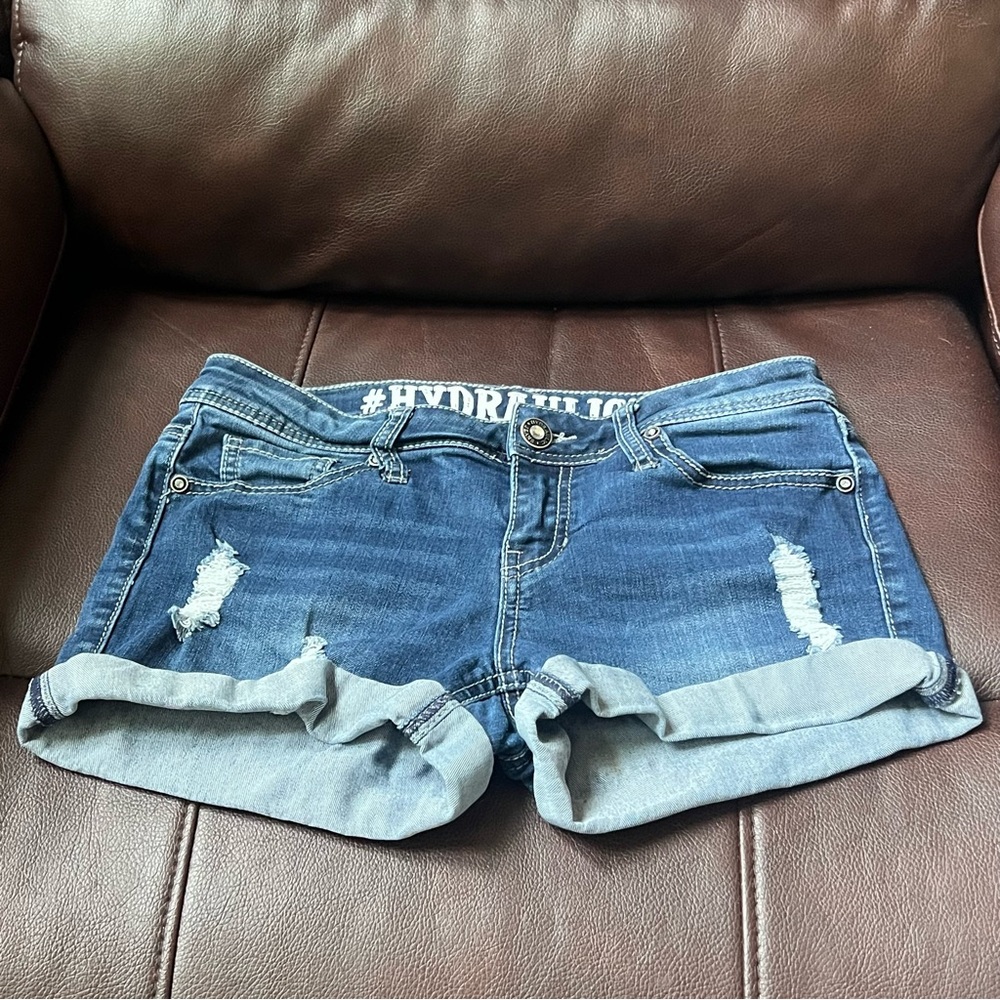 💥Hydraulic Distressed Cuffed Low Rise‎ Shorts💥